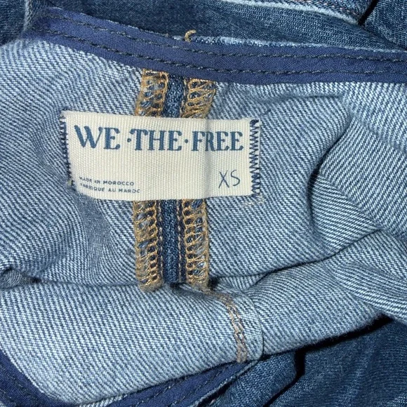 Free People We The Free High Roller Jumpsuit XS Slouchy Wide Leg Boho EUC - Picture 4 of 7